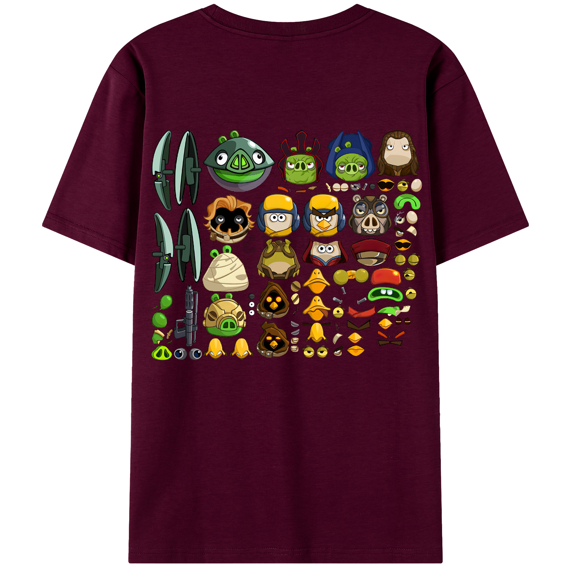 （画像用） Angry Birds アングリーバード レディース半袖Tシャツ(バックプリント)